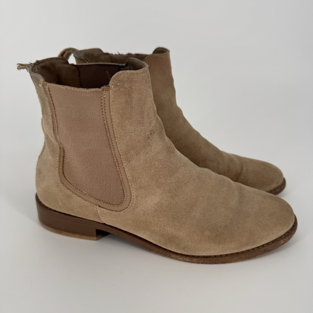 Thursday Boot‎ Co Women's Everyday Duchess Chelsea Light Tan Suede Boots Size 10